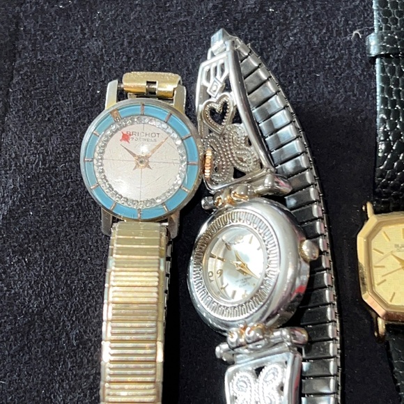 Lot Vintage ladies watches for repair Bulova timex brichot main image 5